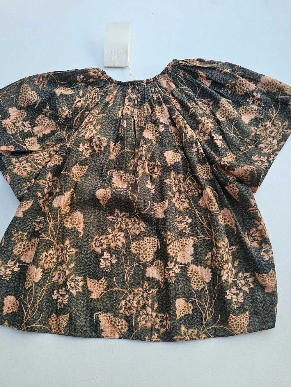 Ulla Johnson Sena Short Sleeve Cotton Blend Top